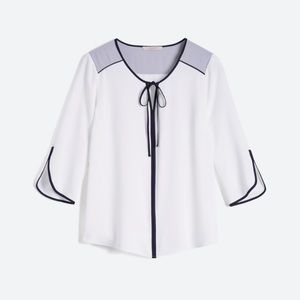 41 Hawthorne Costanzo Tie Neck Blouse